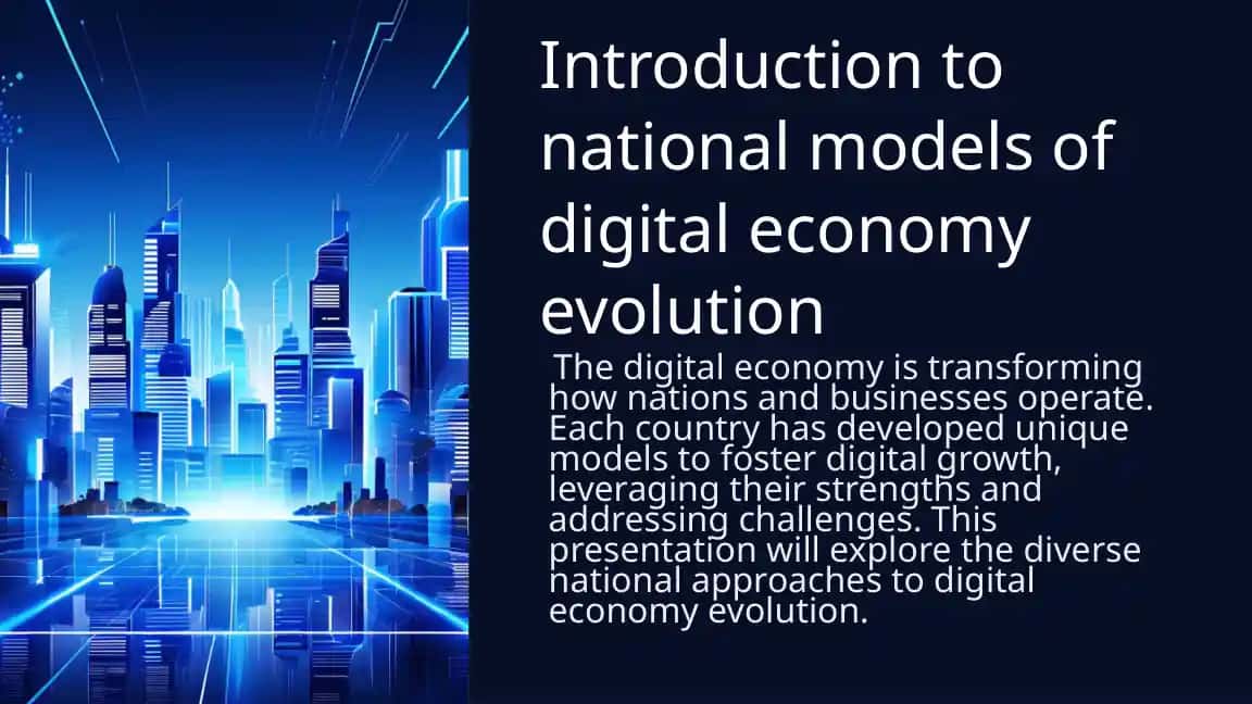 National Models of Digital Economy Evolution