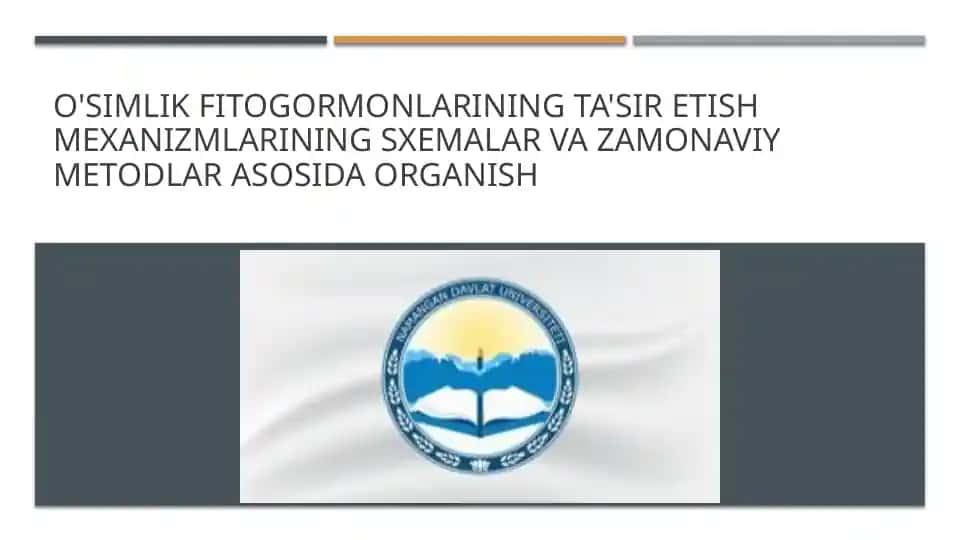 O'simlik fitogormonlari va ularning mexanizmlari