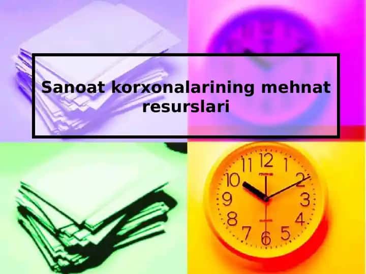 Sanoatkorxonalarining mehnat resurslari