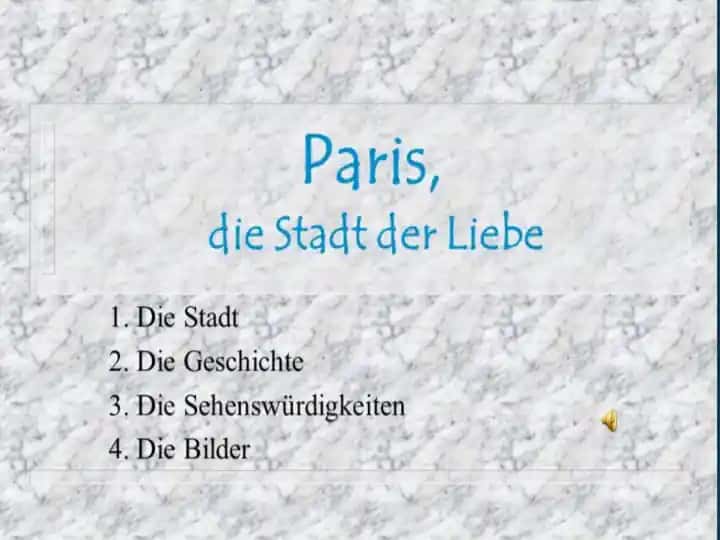 Paris, die Stadt der Liebe