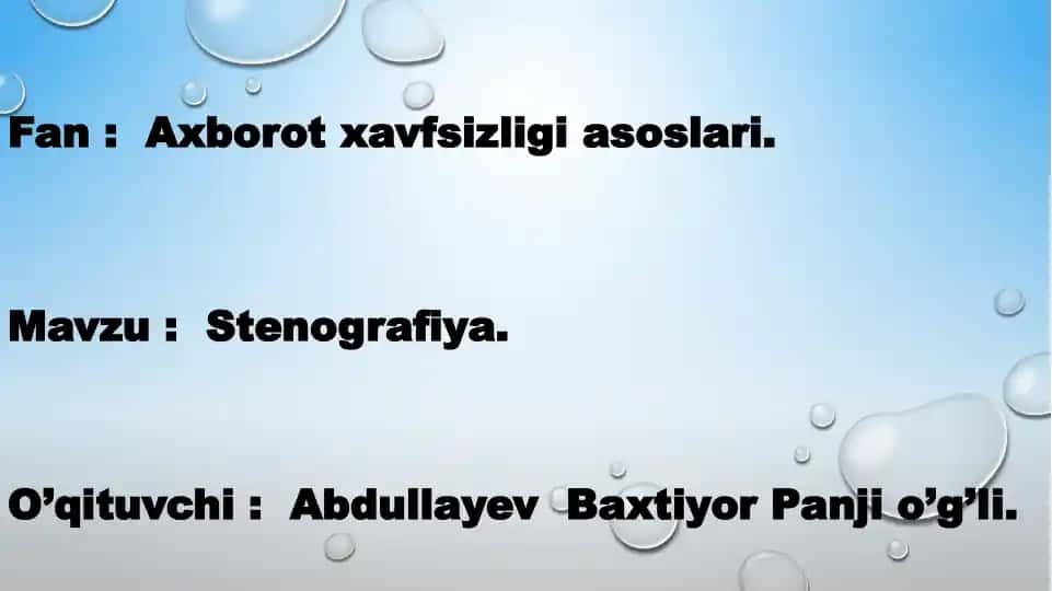 Stenografiya