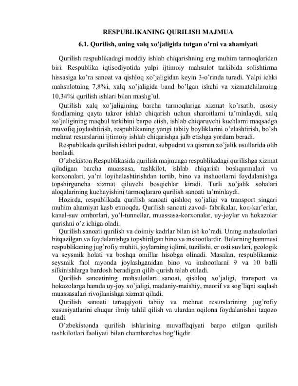 RESPUBLIKANING QURILISH MAJMUA