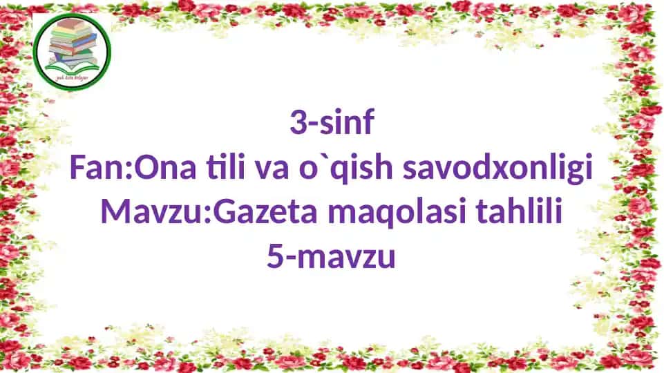 Gazeta maqolasi tahlili