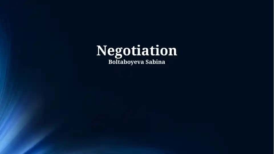 Fundamentals of Negotiation