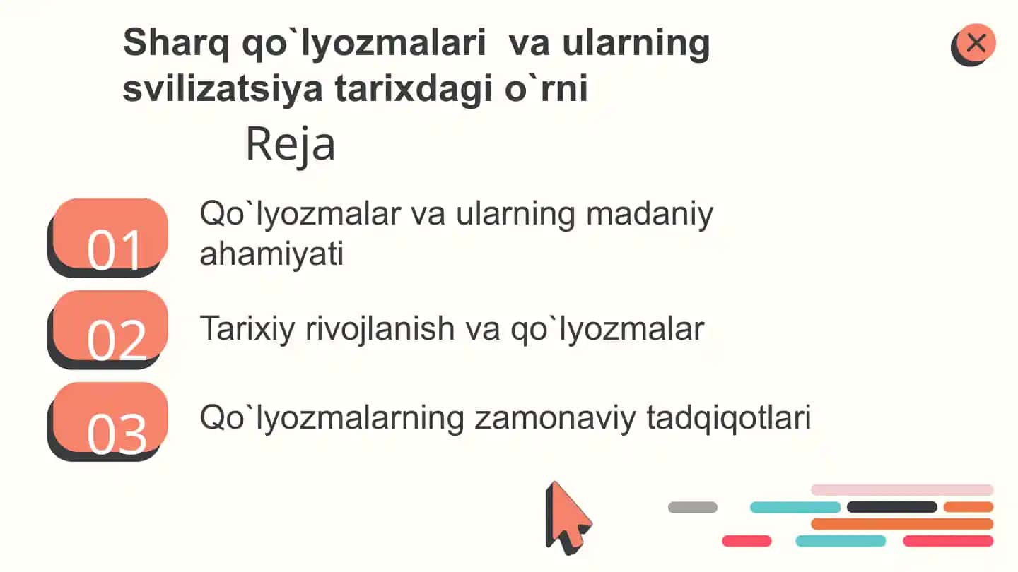 Sharqqo`lyozmalarivaularningsvilizatsiyatarixdagio`rni