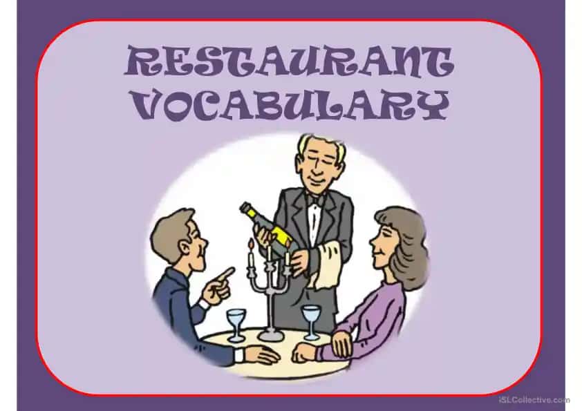 RESTAURANT VOCABULARY