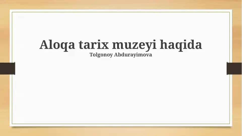 Aloqa tarixi muzeyi