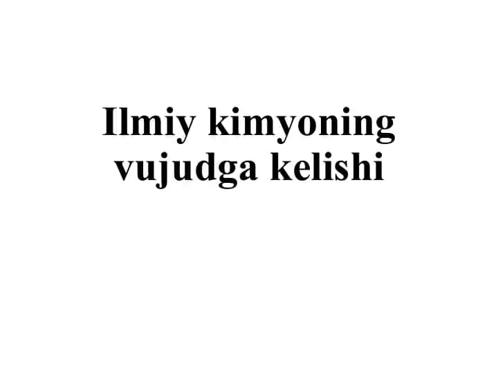 Ilmiy kimyo