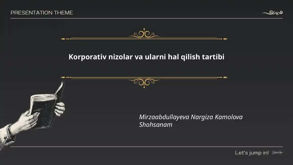 Korporativ nizolar va ularni hal qilish tartibi