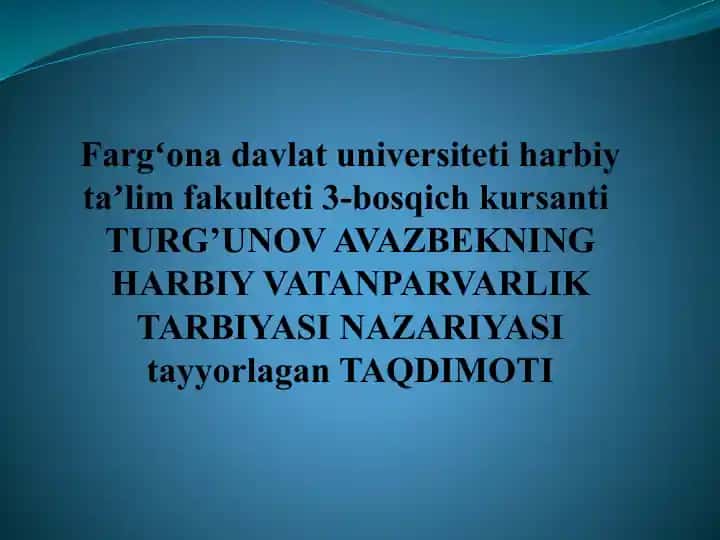 "SHunqorlar" harbiy-sport o’yinlarining yoshlarning XVT dagi tarbiyaviy ahamiyati