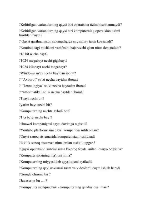 Kompyuter so'zining ma'nosi