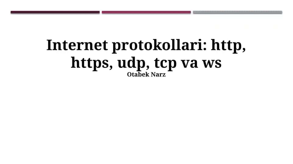 Internet Protokollari