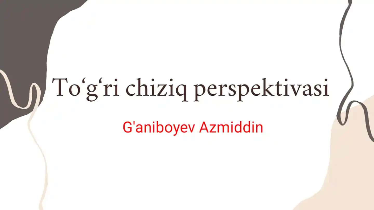 Tog'r'i chiziq perspektivasi