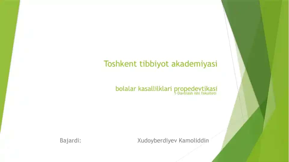 Bolalar kasalliklari propedevtikasi