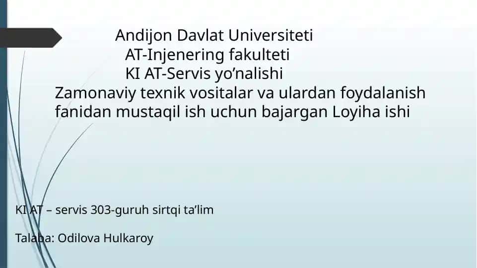 Proyektorlar va ularning turlari. Multimediali proyektorlar
