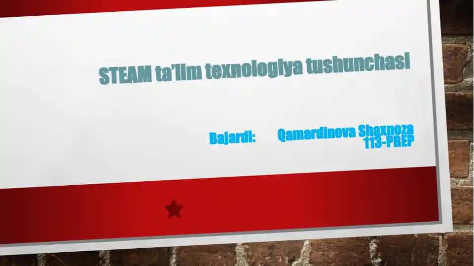 STEAM ta'lim texnologiyasi