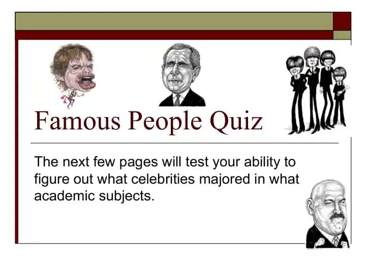 Famous People Quiz