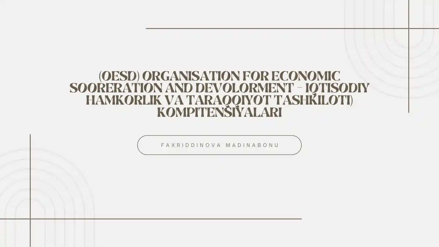 OESD kompetensiyalari