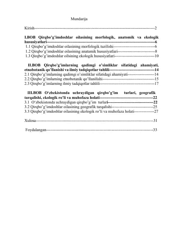 Qirqbo’g’imdoshlar oilasi haqida ma’lumotlar kitobi
