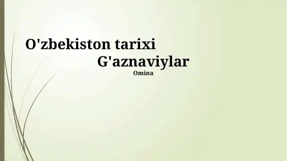 G'aznaviylar davlatining tarixi