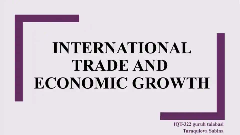 International trade and economic growth