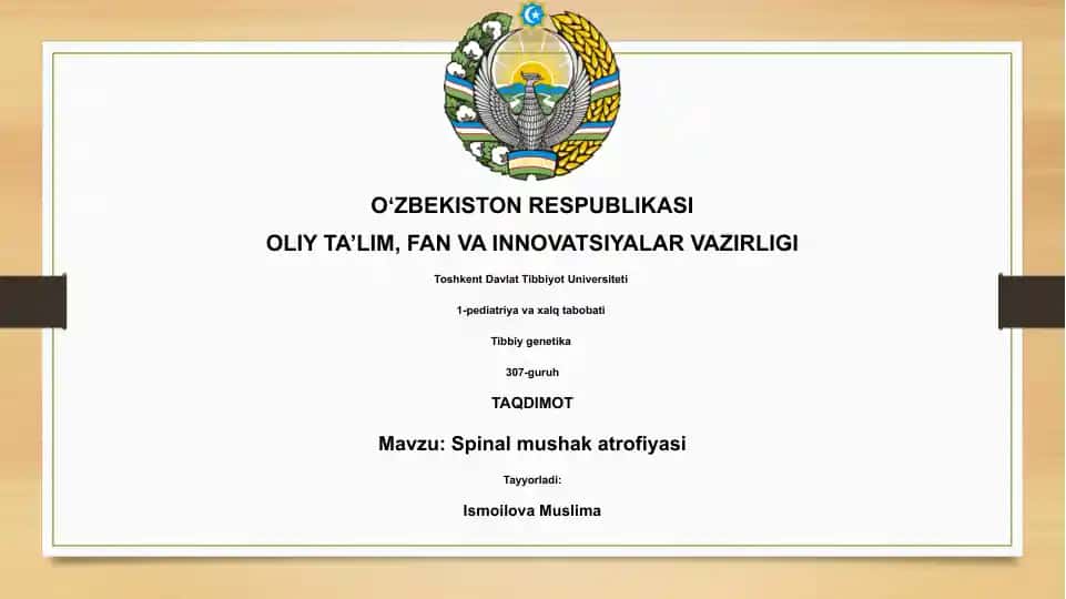 Spinal mushak atrofiyasi