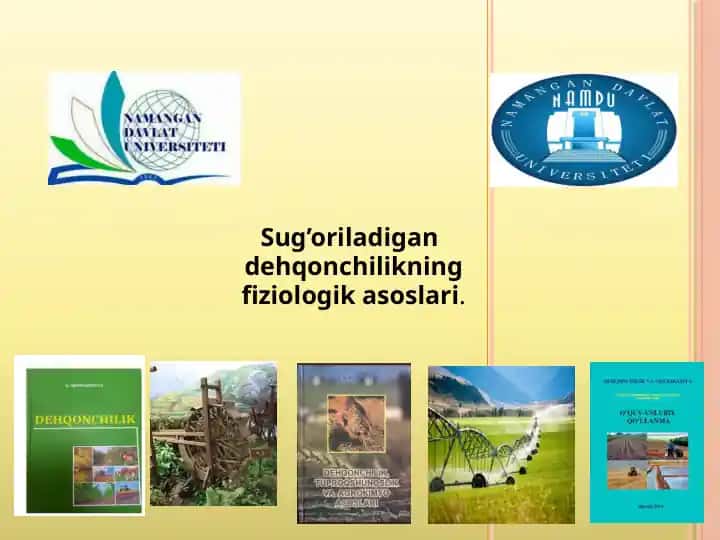 Dehqonchilikning fiziologikasosi