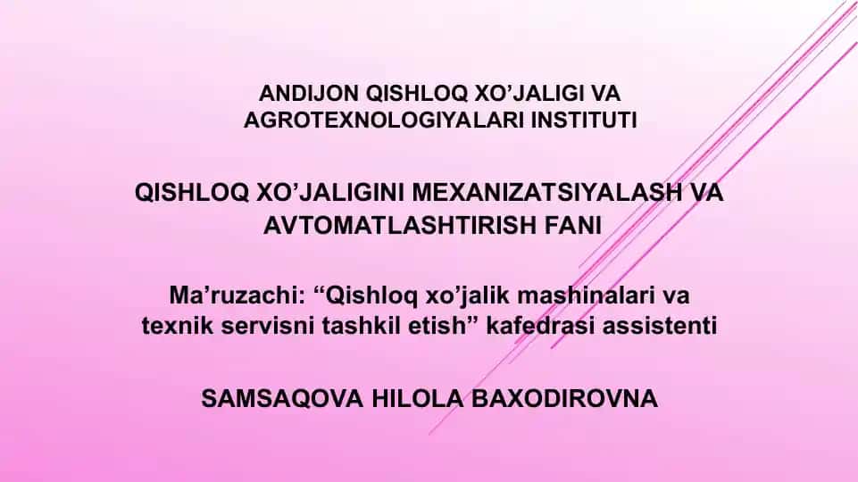 Agregatlarni ishlatishda energiya va yoqilg'i sarfi