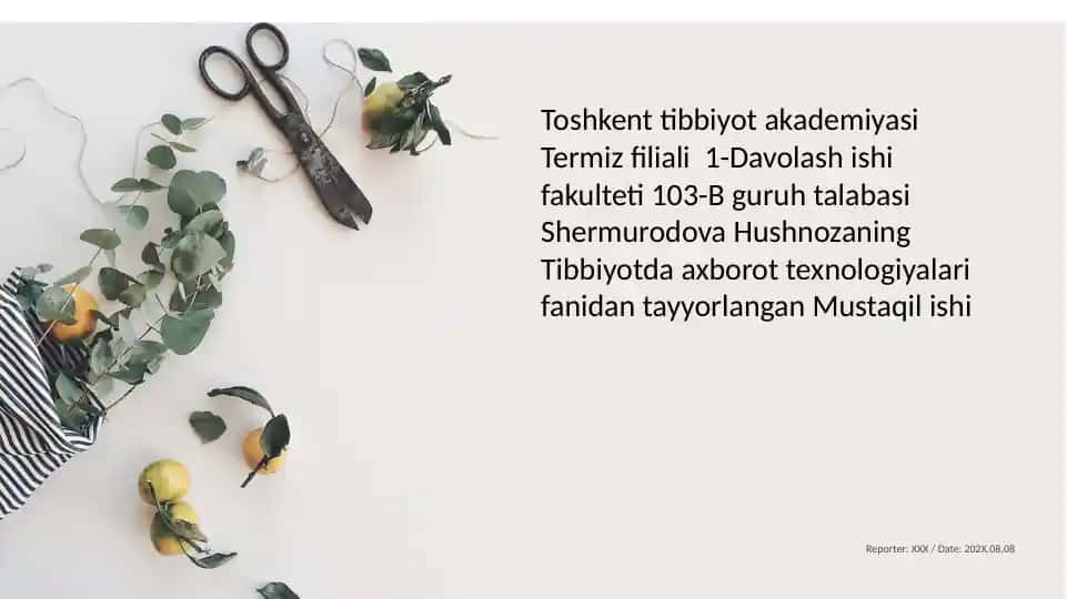 Tibbiy biologik masalalar yechish algoritmalarini matematik modellashtirish