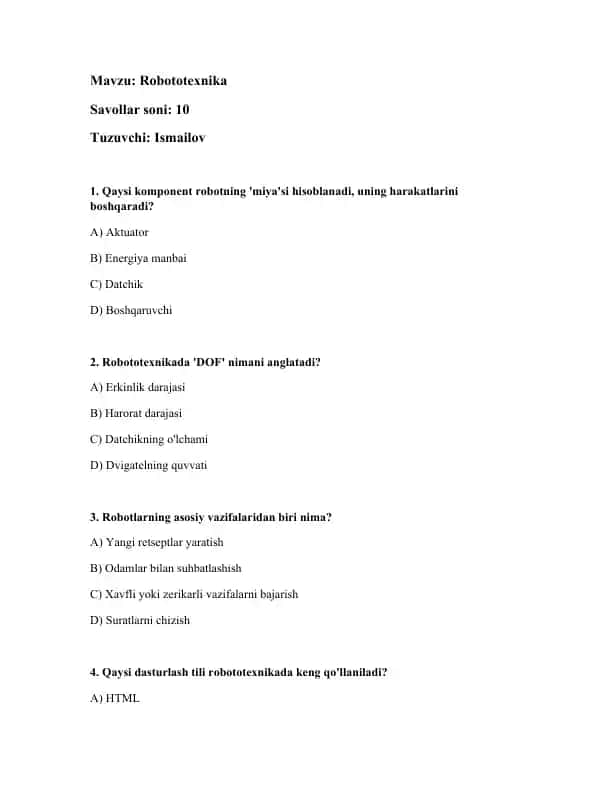 Robototexnika