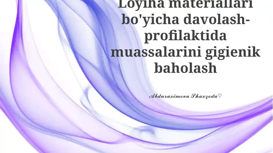 Loyiha materiallari va metodologiyasi