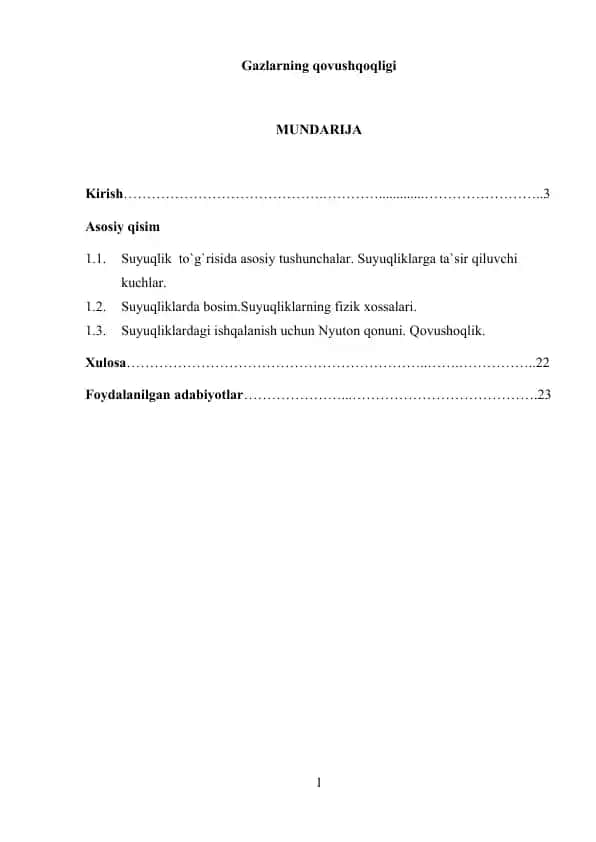 Gazlarning qovushqoqligi