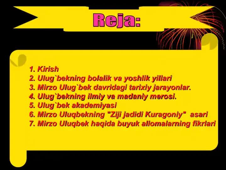 Mirzo Ulug`bek va uning akademiyasi