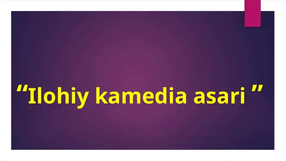 Ilohiy kamedia asari