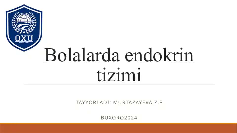 Bolalardaendokrintizimi