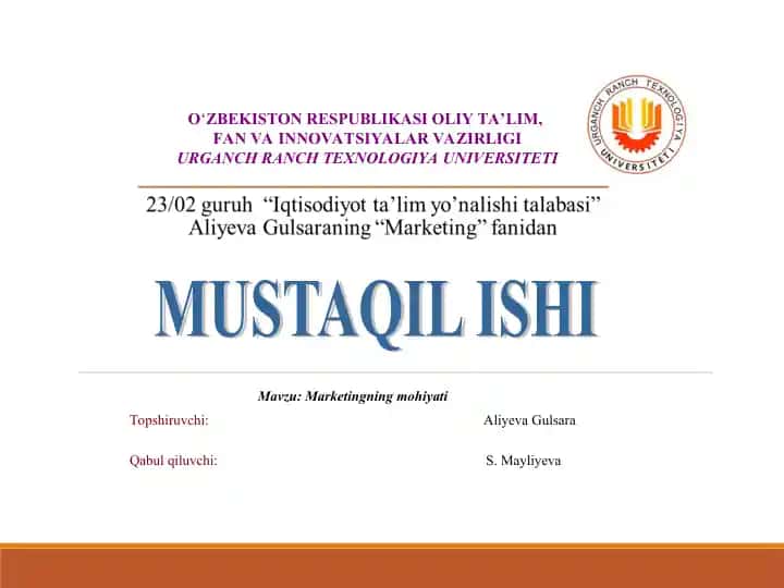 Marketingning mohiyati