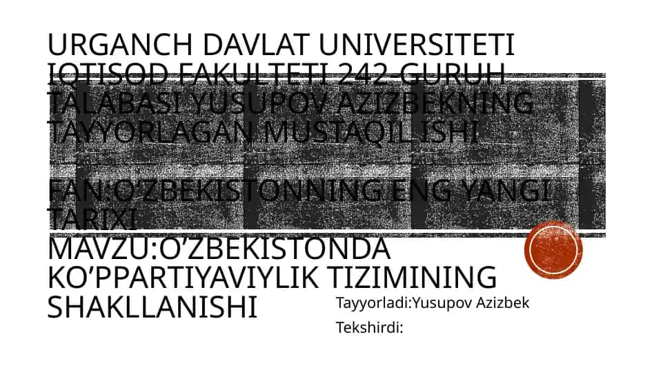 O‘zbekistondagi ko‘p partiyaviylik tizimi