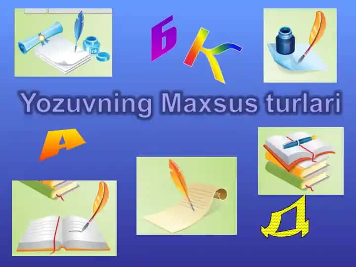 Yozuvning maxsus turlari