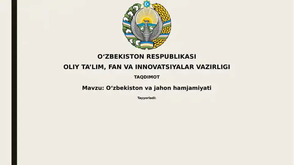 O'zbekistonvajahonhamjamiyati