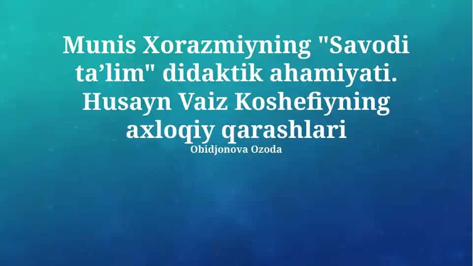 Savodi ta'lim