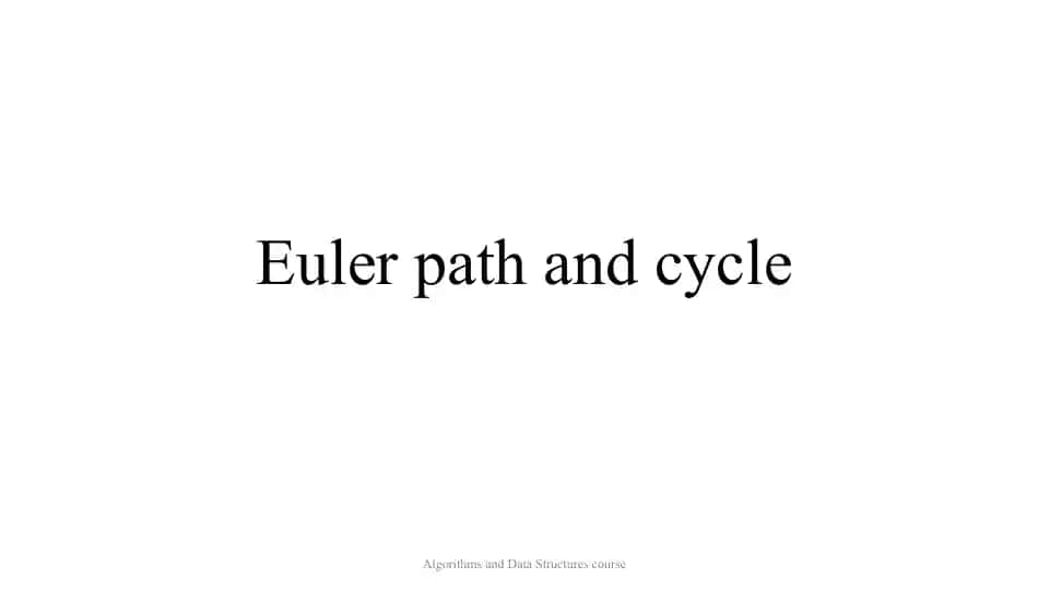 Euler path and cycle