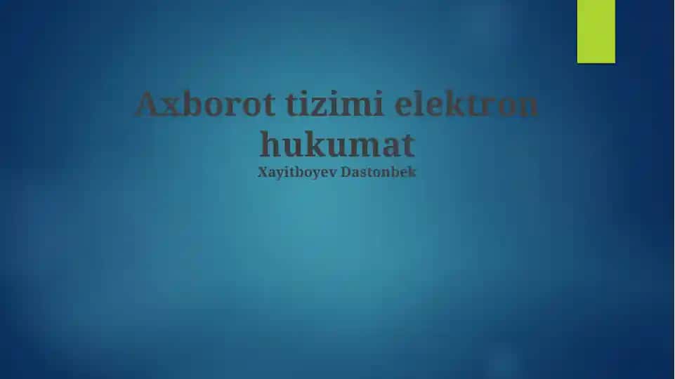 Elektron Hukumat Axborot Tizimi