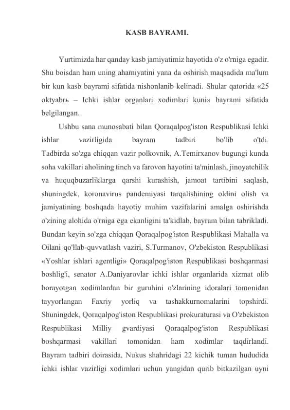 Kasb Bayrami