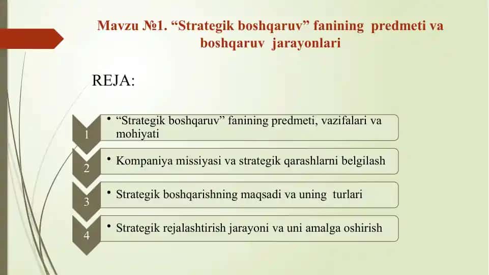 Strategik boshqaruv
