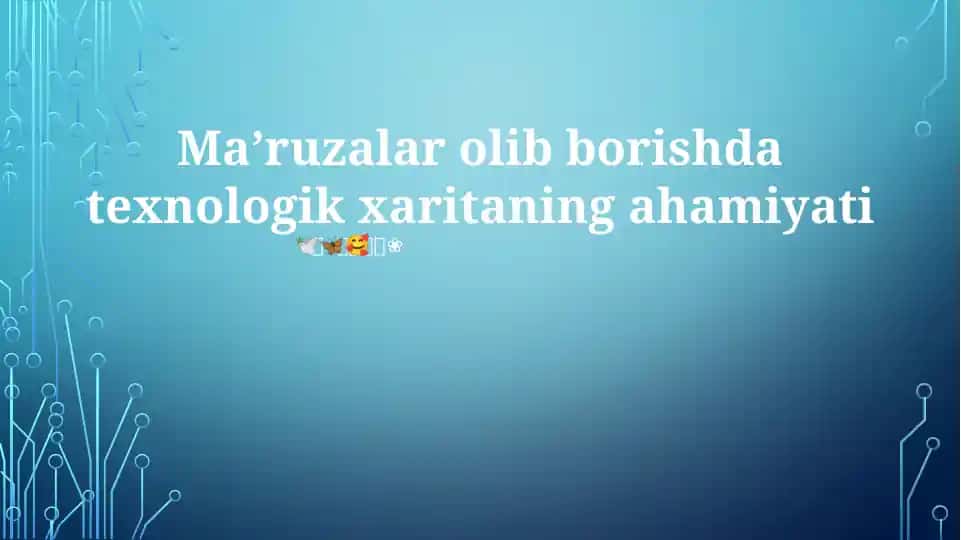 Texnologiya yo'l xaritasi