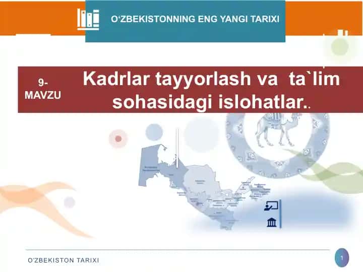 O‘ZBEKISTONNING ENG YANGI TARIXI