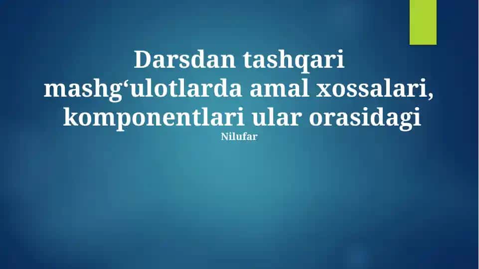 Qo'shimcha mashg'ulotlar ta'siri