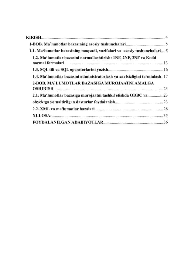 Ma'lumotlar bazasi tizimlari