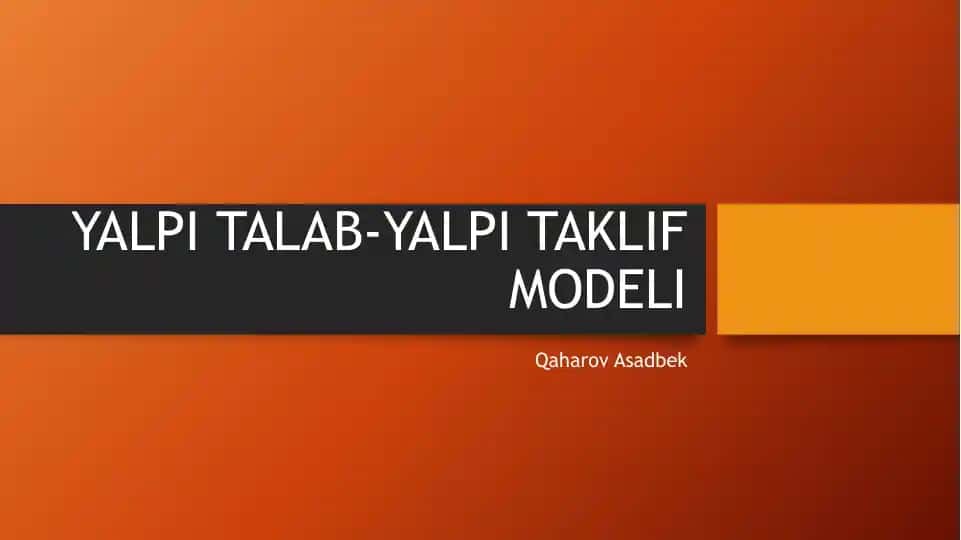 Yalpi talab-yalpi taklif modeli