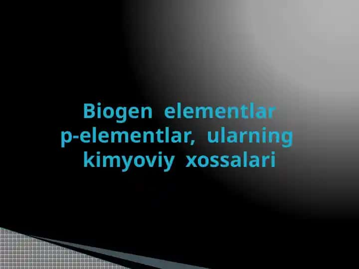 Biogenelementlar